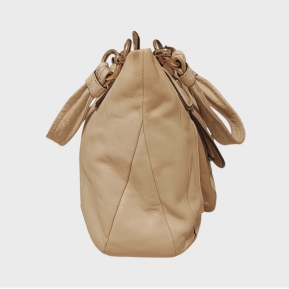 Coach Kristin Beige Leather Shoulder Bag - Picture 4 of 13